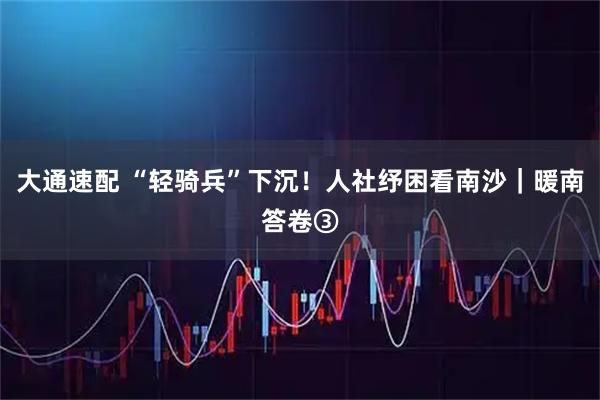大通速配 “轻骑兵”下沉！人社纾困看南沙｜暖南答卷③