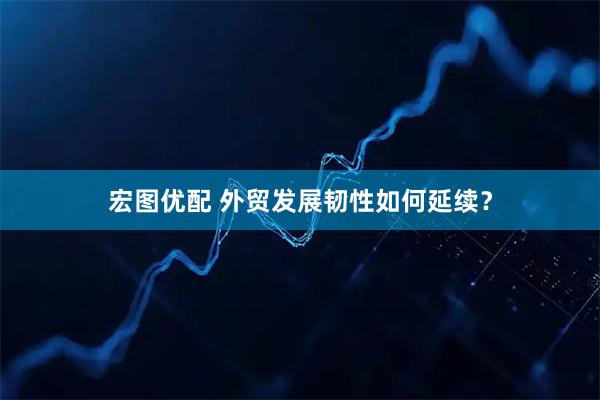 宏图优配 外贸发展韧性如何延续？